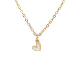 Collar Mina Heart White