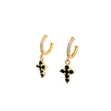 Aretes Cruz Black