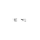 Aretes Studs Redondos  Plateados 0.08 ct
