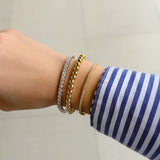 Pulsera Tennis Moissanitas Dorada 2mm