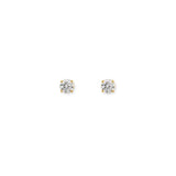Aretes Studs Redondos  Dorados 0.08 ct