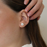 Aretes Studs Redondos Dorados 2 ct