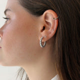 Aretes Hoops Grandes Plateados
