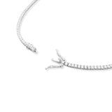 Collar Tennis Moissanitas Plateado 2mm