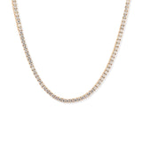 Collar Tennis Moissanitas Dorado 2mm