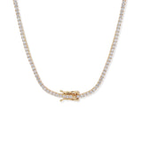 Collar Tennis Moissanitas Dorado 2mm