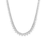 Collar Riviere 3 claw Plateado