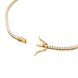 Collar Tennis Moissanitas Dorado 2mm
