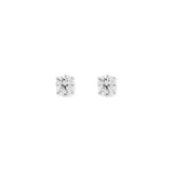 Aretes Studs Ovalados Plateados 4 ct