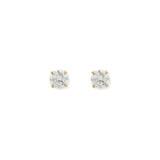 Aretes Studs Redondos Dorados 2 ct