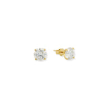 Aretes Studs Redondos Dorados 2 ct