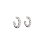 Aretes Hoops Grandes Plateados