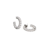 Aretes Hoops Grandes Plateados