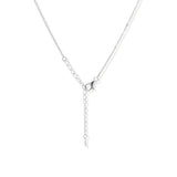 Collar Solitario Ovalado Plateado 1 ct