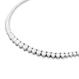 Collar Riviere 3 claw Plateado