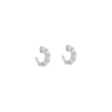 Aretes Hoops Medianos Plateados