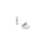 Aretes Hoops Medianos Plateados