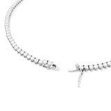 Collar Riviere 3 claw Plateado