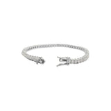 Pulsera Tennis Moissanitas Plateada 3mm