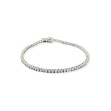 Pulsera Tennis Moissanitas Plateada 2mm