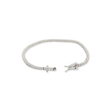 Pulsera Tennis Moissanitas Plateada 2mm
