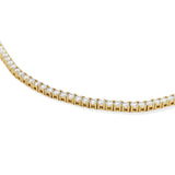 Pulsera Tennis Moissanitas Dorada 2mm