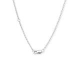 Collar Solitario Plateado 1 ct