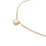 Collar Solitario Dorado 1 ct
