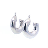 Aretes Bold Hoops Silver