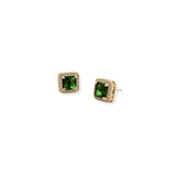Aretes Camila Emerald Gold