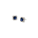 Aretes Camila Zafiro Silver
