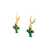 Aretes Cruz Esmeralda