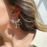Aretes  Flowers Silver
