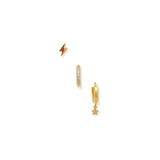 Aretes Gold Star Set