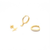 Aretes Gold Star Set
