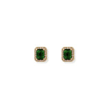 Aretes Roxana Emerald Gold