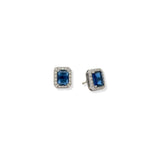 Aretes Roxana Zafiro Silver