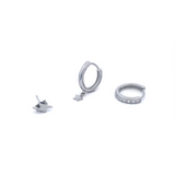 Aretes Silver Star Set