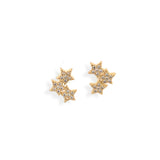 Aretes Triple Star Gold