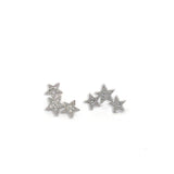Aretes Triple Star Silver