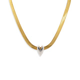 Collar Aura  Heart Silver