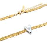 Collar Aura  Heart Silver