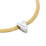Collar Aura  Heart Silver
