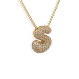 Collar Inicial Globo Zirconias