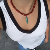 Collar Malaquita Red