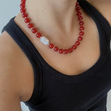 Collar Red Pearl
