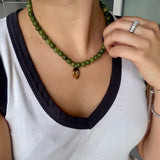 Collar Tiger Eye Emerald