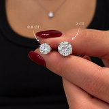 Aretes Studs Redondos Dorados 2 ct