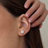 Aretes Studs Redondos Dorados 2 ct
