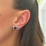 Aretes Roxana Zafiro Silver